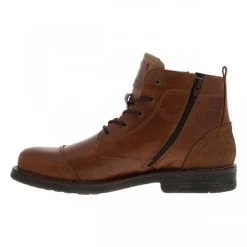 Boots Orland En Cuir Marron Et à Lacets Et Zip Latéral -Passons à la mode masculine ! 116870 17579ch boots orland en cuir marron et a lacets et zip lateral 03 600x600