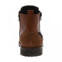 Boots Orland En Cuir Marron Et à Lacets Et Zip Latéral -Passons à la mode masculine ! 116870 17579ch boots orland en cuir marron et a lacets et zip lateral 04 600x600