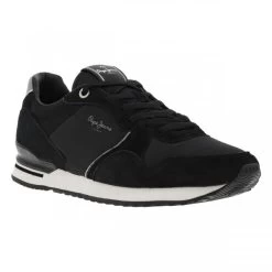 Baskets Basses Pepe Jeans En Cuir Nubuck Noirs Et à Lacets Plats -Passons à la mode masculine ! 116883 17614ch baskets basses pepe jeans en cuir nubuck noirs et a lacets plats 02 600x600
