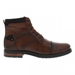 Boots Redskins En Cuir Marron Fumé à Talon Décroché Et Fermeture Zippé