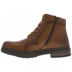 Bottines Redskins En Cuir Patiné Marron à Talon Décroché Bas Et à Lacets Tressés Et Zip -Passons à la mode masculine ! 116902 17700ch bottines redskins en cuir patine marron a talon decroche bas et a lacets tresses et zip 03 600x600