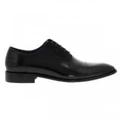 Derbies Richelieu Kdopa Bach En Cuir Vernis Noir Fabriquées En France