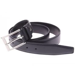 Ceinture Lindenmann Cuir De Vache Marine