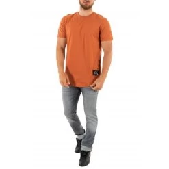 T-shirt Calvin Klein Coton Avec Manches Courtes Et Col Rond Orange -Passons à la mode masculine ! 117281 153140vt t shirt calvin klein coton avec manches courtes et col rond orange 04 600x600