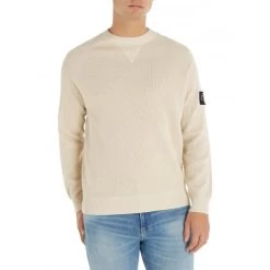 Pull Calvin Klein Coton Avec Manches Longues Et Col Rond écru -Passons à la mode masculine ! 117284 153117vt pull calvin klein coton avec manches longues et col rond ecru 03 600x600