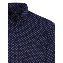 Chemise Bande Originale En Coton Avec Manches Courtes Et Col Français Bleu Marine -Passons à la mode masculine ! 117342 153785vt 153785vt 03 600x600