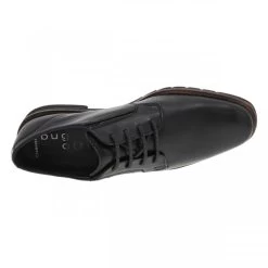 Derbies Bugatti En Cuir Noir à Talon Décroché Bas, Lacet Tressé -Passons à la mode masculine ! 117437 20153ch derbies bugatti en cuir noir a talon decroche bas lacet tresse 05 600x600