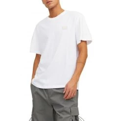T-shirt Jack & Jones Avec Manches Courtes Et Col Rond Blanc -Passons à la mode masculine ! 118051 153671vt t shirt jack et jones avec manches courtes et col rond blanc 04 600x600