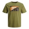 T-shirt Jack & Jones Avec Manches Courtes Et Col Rond Vert Kaki -Passons à la mode masculine ! 118063 153680vt t shirt jack et jones avec manches courtes et col rond vert kaki 01 600x600