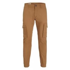 Pantalon Jack & Jones Paul Flake Coton Mélangé Camel