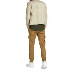 Pantalon Jack & Jones Paul Flake Coton Mélangé Camel -Passons à la mode masculine ! 118161 153560vt pantalon jack et jones paul flake coton melange camel 04 600x600