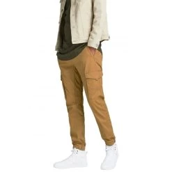 Pantalon Jack & Jones Paul Flake Coton Mélangé Camel -Passons à la mode masculine ! 118161 153560vt pantalon jack et jones paul flake coton melange camel 06 600x600