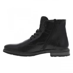 Bottines Bugatti Fourrées, En Cuir Lisse Noir à Talon Décroché Bas -Passons à la mode masculine ! 118288 20151ch bottines bugatti fourrees en cuir lisse noir a talon decroche bas 03 600x600