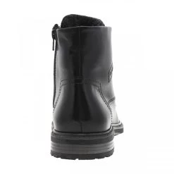 Bottines Bugatti Fourrées, En Cuir Lisse Noir à Talon Décroché Bas -Passons à la mode masculine ! 118288 20151ch bottines bugatti fourrees en cuir lisse noir a talon decroche bas 04 600x600