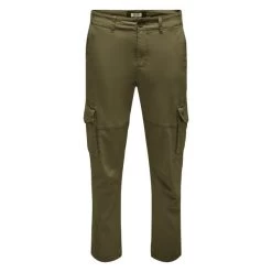 Pantalon Only&Sons Dean Cargo Coton Taupe