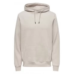 Sweat Only&Sons Avec Manches Longues Et Col à Capuche écru