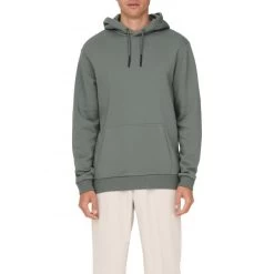 Sweat Only&Sons Avec Manches Longues Et Col à Capuche Tilleul -Passons à la mode masculine ! 118688 156179vt sweat onlyetsons avec manches longues et col a capuche tilleul 03 600x600