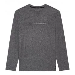 Tee-shirt Manches Longues à Col Rond Teddy Smith Anthracite Chiné