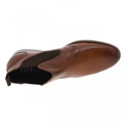 Boots Style Chelsea Bugatti En Cuir Patiné Marron, Soufflet élastiqué -Passons à la mode masculine ! 118953 20169ch boots style chelsea bugatti en cuir patine marron soufflet elastique 05 600x600