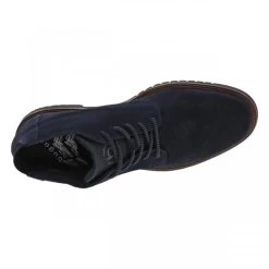 Bottines Bugatti En Croûte De Cuir Bleu Marine à Lacets Ronds -Passons à la mode masculine ! 118957 20160ch bottines bugatti en croute de cuir bleu marine a lacets ronds 05 600x600