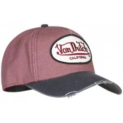 Casquette Von Dutch En Coton Bordeaux Bicolore