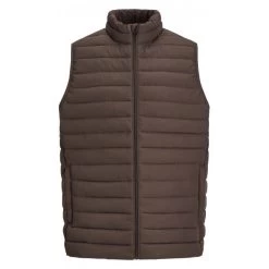 JACK&JONES Premium Doudoune Sans Manches Premium Avec Sans Manches Et Col Montant Marron Matelassée