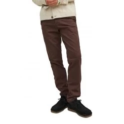 JACK&JONES Premium Pantalon Premium Marco Bowie En Coton Marron -Passons à la mode masculine ! 119049 156303vt pantalon premium marco bowie en coton marron 03 600x600