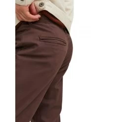 JACK&JONES Premium Pantalon Premium Marco Bowie En Coton Marron -Passons à la mode masculine ! 119049 156303vt pantalon premium marco bowie en coton marron 06 600x600