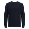 JACK&JONES Premium Pull Col Ras Du Cou Premium En Coton Et Lin Mélangé Avec Manches Longues Bleu Marine En Maille Cueillie -Passons à la mode masculine ! 119058 156325vt pull col ras du cou premium en coton et lin melange avec manches longues bleu marine en maille cueillie 01 600x600