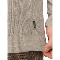 JACK&JONES Premium Pull Col Ras Du Cou Premium En Coton Et Lin Mélangé Avec Manches Longues écru En Maille Cueillie -Passons à la mode masculine ! 119059 156326vt pull col ras du cou premium en coton et lin melange avec manches longues ecru en maille cueillie 05 600x600