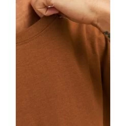 JACK&JONES Premium T-shirt Col Rond Premium En Coton Biologique Avec Manches Courtes Camel -Passons à la mode masculine ! 119073 156339vt t shirt col rond premium en coton biologique avec manches courtes camel 05 600x600