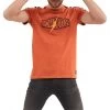 T-shirt Col Rond Von Dutch En Coton Avec Manches Courtes Orange -Passons à la mode masculine ! 119091 157057vt t shirt col rond von dutch en coton avec manches courtes orange 02 600x600