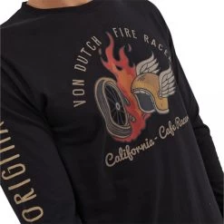 T-shirt Col Rond Von Dutch En Coton Avec Manches Longues Noir -Passons à la mode masculine ! 119093 157059vt t shirt col rond von dutch en coton avec manches longues noir 04 600x600