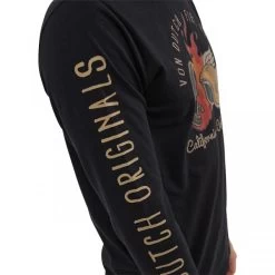 T-shirt Col Rond Von Dutch En Coton Avec Manches Longues Noir -Passons à la mode masculine ! 119093 157059vt t shirt col rond von dutch en coton avec manches longues noir 05 600x600