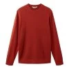 Pull Col Rond Tom Tailor En Coton Avec Manches Longues Rouge Point De Riz