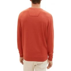 Pull Col Rond Tom Tailor En Coton Avec Manches Longues Brique Maille Piquée -Passons à la mode masculine ! 119667 156843vt pull col rond tom tailor en coton avec manches longues brique maille piquee 02 600x600