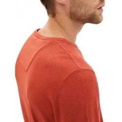 Pull Col Rond Tom Tailor En Coton Avec Manches Longues Brique Maille Piquée -Passons à la mode masculine ! 119667 156843vt pull col rond tom tailor en coton avec manches longues brique maille piquee 04 600x600