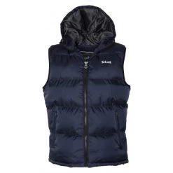 Doudoune Sans Manches Schott Avec Sans Manches Et Col à Capuche Marine