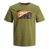 T-shirt Col Rond Jack & Jones + Avec Manches Courtes Olive -Passons à la mode masculine ! 120433 154850vt t shirt col rond jack et jones avec manches courtes olive 01 600x600
