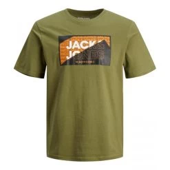 T-shirt Col Rond Jack & Jones + Avec Manches Courtes Olive