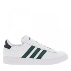 Baskets ADIDAS Performance Tennis En Cuir Blanches à Semelle Plate Et à Lacets Plats