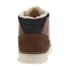 Bottines Bullboxer(H) En Cuir Marron à Semelle Plate Et à Lacets Ronds Bleus -Passons à la mode masculine ! 121426 20323ch bottines bullboxerh en cuir marron a semelle plate et a lacets ronds bleus 04 600x600