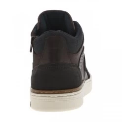 Baskets Montantes Bullboxer(H) En Cuir Marron à Semelle Plate Et à Lacets Plats Et Zip -Passons à la mode masculine ! 121428 20325ch baskets montantes bullboxerh en cuir marron a semelle plate et a lacets plats et zip 04 600x600