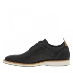 Derbies Bullboxer(H) En Cuir Noires à Semelle Plate Et à Lacets Ronds Bleus -Passons à la mode masculine ! 121429 20326ch derbies bullboxerh en cuir noires a semelle plate et a lacets ronds bleus 03 600x600