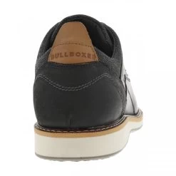 Derbies Bullboxer(H) En Cuir Noires à Semelle Plate Et à Lacets Ronds Bleus -Passons à la mode masculine ! 121429 20326ch derbies bullboxerh en cuir noires a semelle plate et a lacets ronds bleus 04 600x600