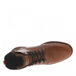 Bottines Bullboxer(H) En Cuir Cognac à Talon Décroché Bas Marron Et à Lacets -Passons à la mode masculine ! 121440 20337ch bottines bullboxerh en cuir cognac a talon decroche bas marron et a lacets 05 600x600
