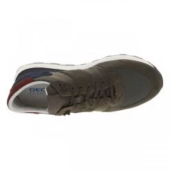 Geox Baskets Running Kaki à Semelle Spherica® Respirante Et à Lacets élastiqués -Passons à la mode masculine ! 121580 20536ch 20536ch 05 600x600