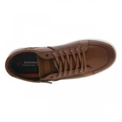 REDSKINS Sneakers Readskins En Cuir Cognac à Semelle Plate Talon Plat Avec Zip Latéral -Passons à la mode masculine ! 122002 21052ch sneakers readskins en cuir cognac a semelle plate talon plat avec zip lateral 05 600x600