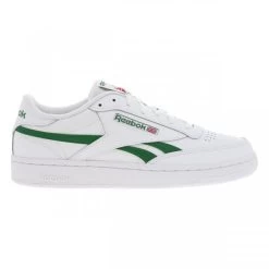 Reebok Baskets Tennis En Cuir Blanc à Lacets Plats Et à Semelle Plate Grainée