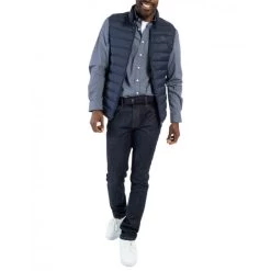 Doudoune Sans Manches Mise Au Green Avec Col Montant Bleu Marine -Passons à la mode masculine ! 122535 158314vt doudoune sans manches mise au green avec col montant bleu marine 05 600x600